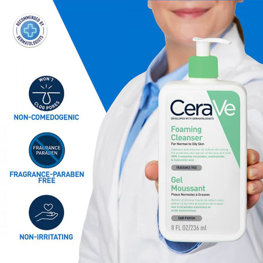 CeraVe Foaming Cleanser For Normal to Oily Skin