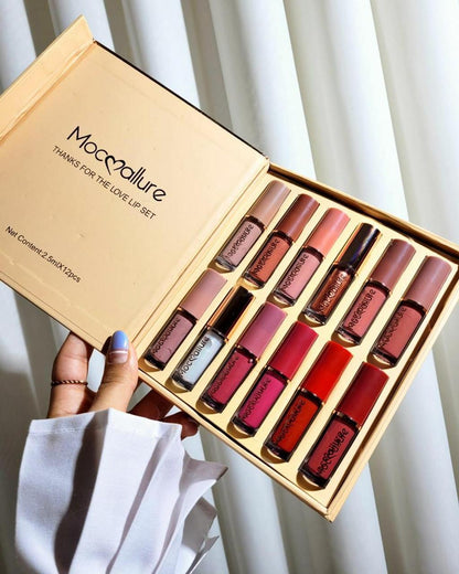 MocAllure 12 PC Matte Lip Gloss Set